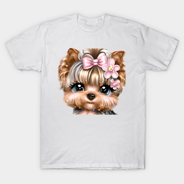 Cute Baby Yorkshire Terrier T-Shirt by CBV